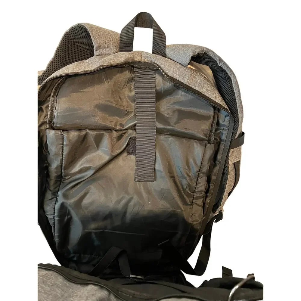 Generic Gray Padded Computer Backpack - Picture 4 of 5